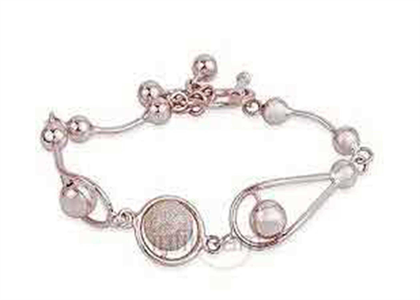 Rose Gold Plated Womens Pearl Bracelet